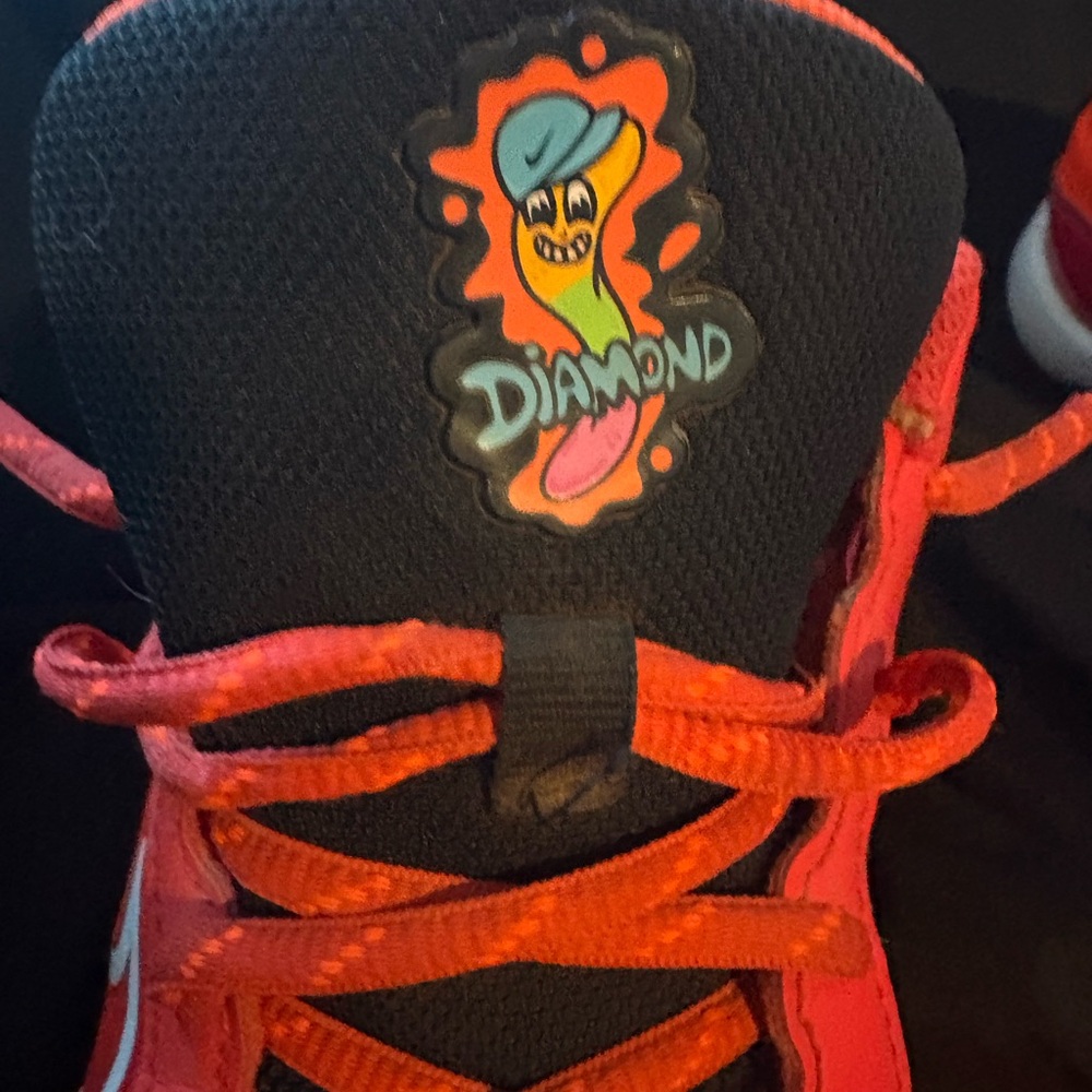 Nike Kids Red Graphic NIKE Huarache baseball cleats size Y6 - Picture 4 of 7
